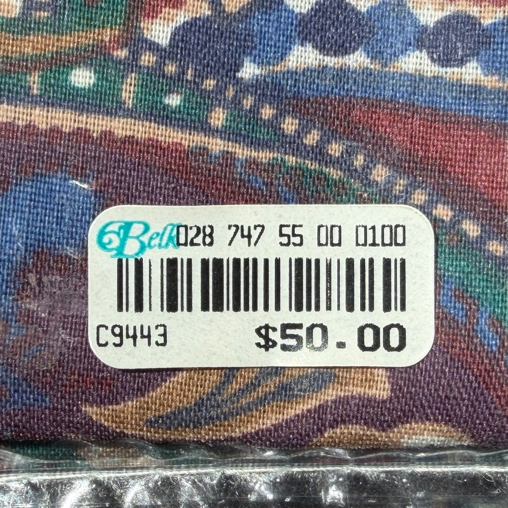 new JCPenny Navy Blue, Burgandy, Tan Paisley Queen Bedskirt + 2 Std Pillow shams - Picture 13 of 13
